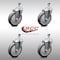 Service Caster 5 Inch SS Thermoplastic Rubber Wheel Swivel 1/2 Inch Threaded Stem Caster Set SCC SCC-SSTS20S514-TPRB-M1215-4 - alternate 5